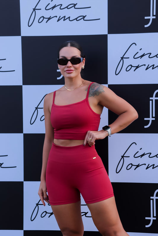 BERMUDA SEM COSTURA - BORDÔ