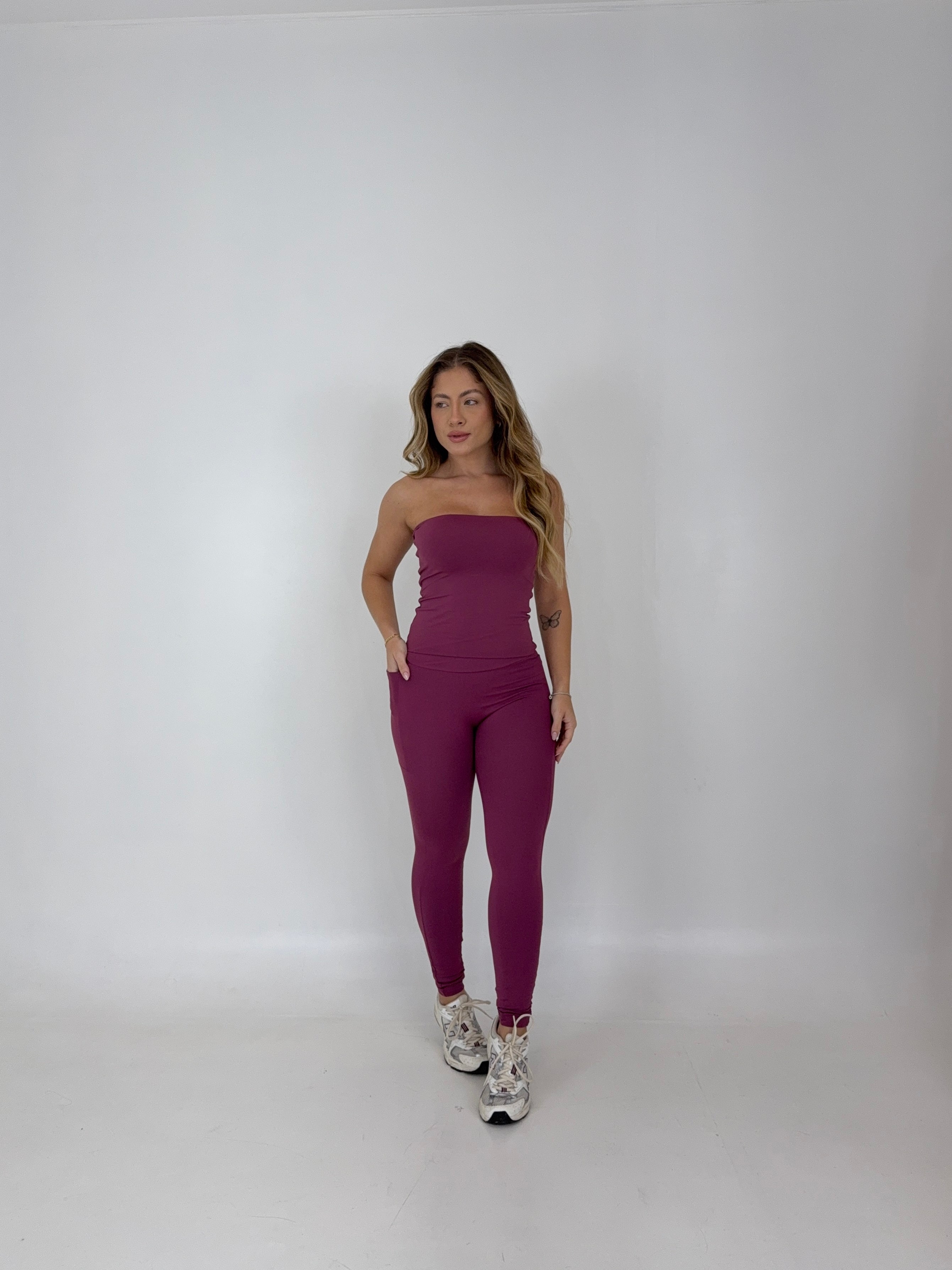 BLUSA TOMARA QUE CAIA AURA - ROSÉ - Fina Forma Fitness