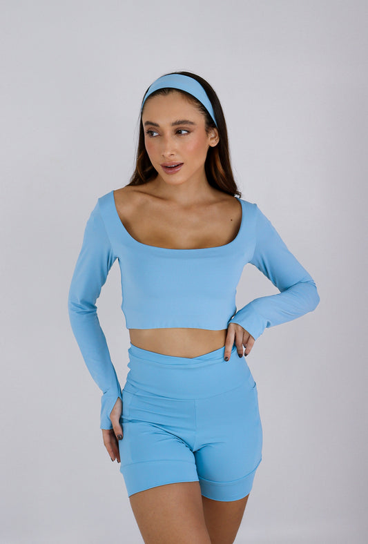 CROPPED RITMO - AZUL | Ref: 1871 - Fina Forma Fitness