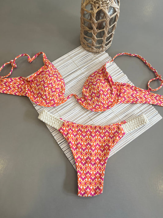 Calcinha Luna Encanto - ESTAMPADO LARANJA | Ref: 1489