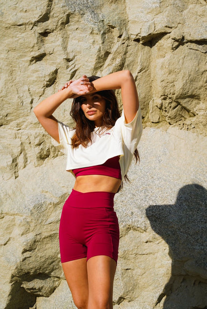 BLUSA CROPPED AURA - AMARELO MANTEIGA | Ref: 2050