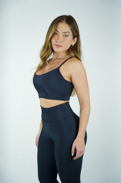 LEGGING CANELADA - AZUL PETRÓLEO