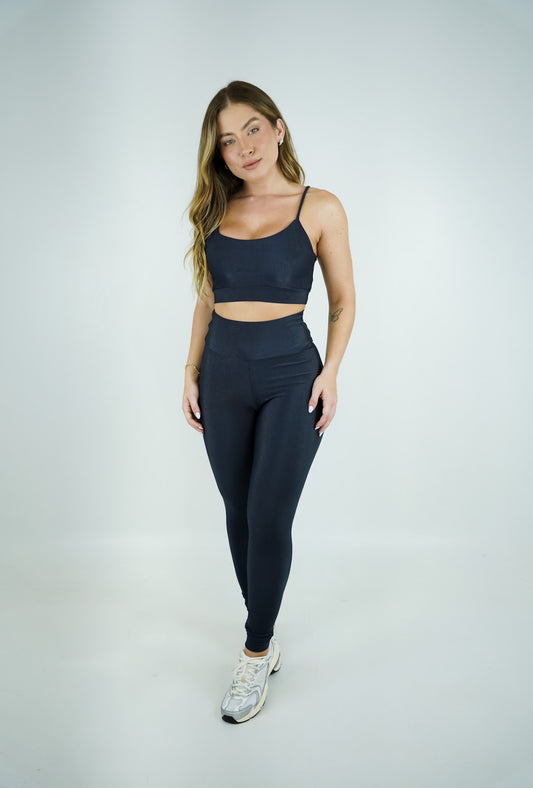 LEGGING CANELADA - AZUL PETRÓLEO