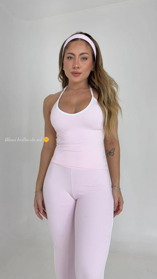 BLUSA FRENTE ÚNICA BRILHO DO SOL - ROSA | Ref: 2068