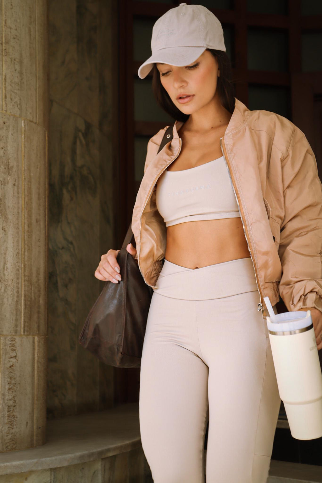 LEGGING COM BOLSO - NUDE - Fina Forma Fitness