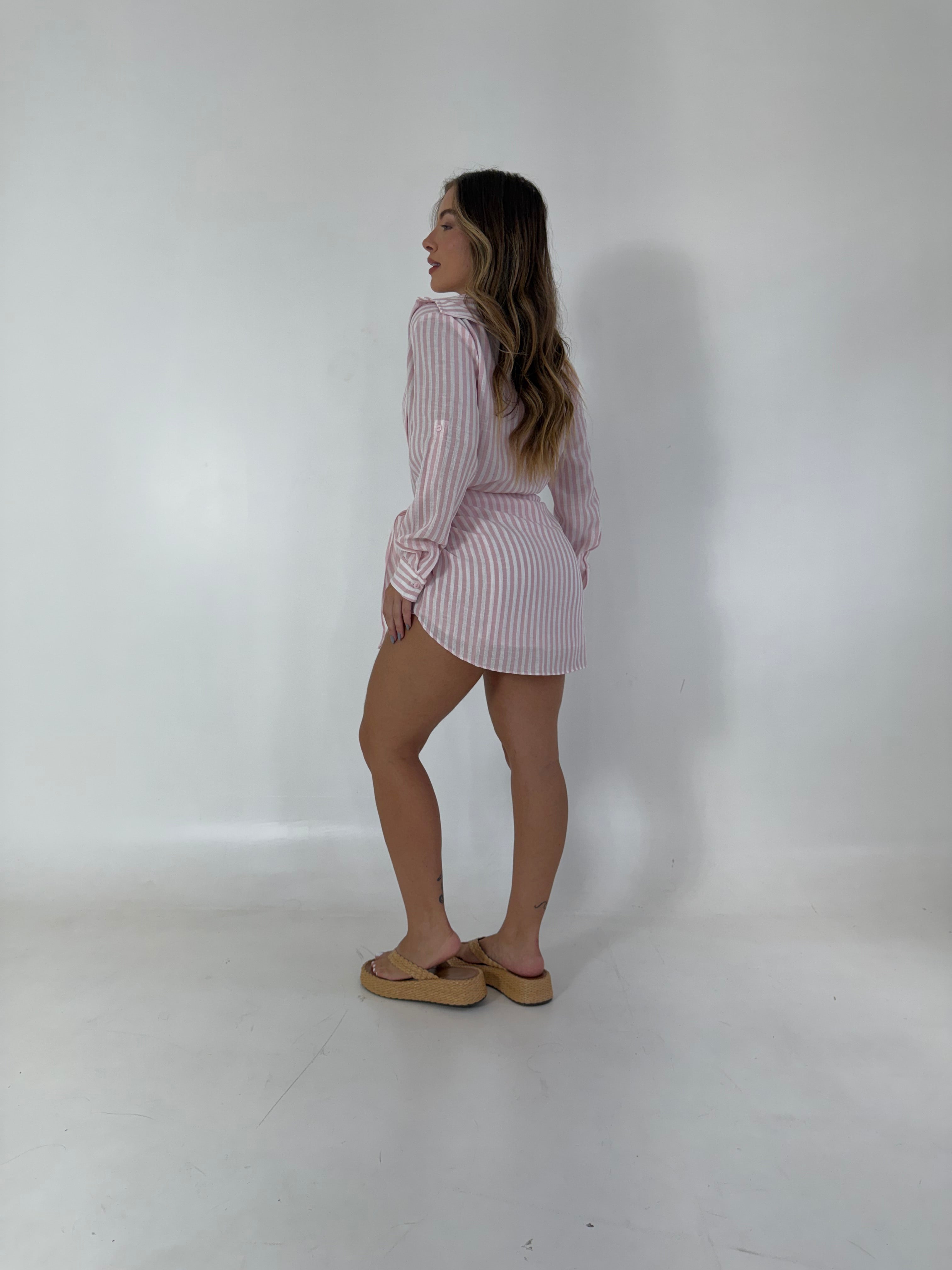 SAIA LISTRADA - ROSA - Fina Forma Fitness