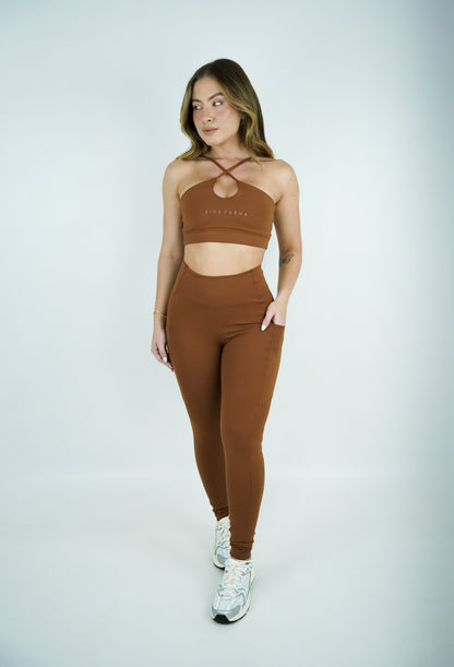 LEGGING COM BOLSO - DOCE DE LEITE