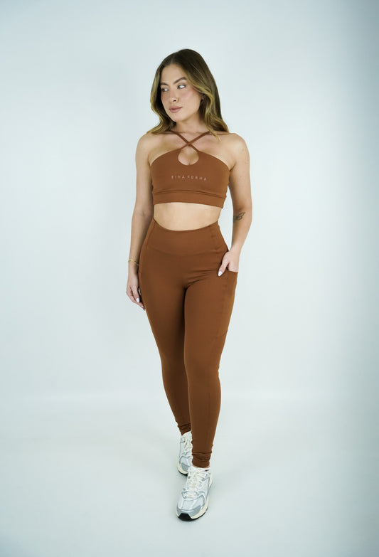 LEGGING COM BOLSO - DOCE DE LEITE