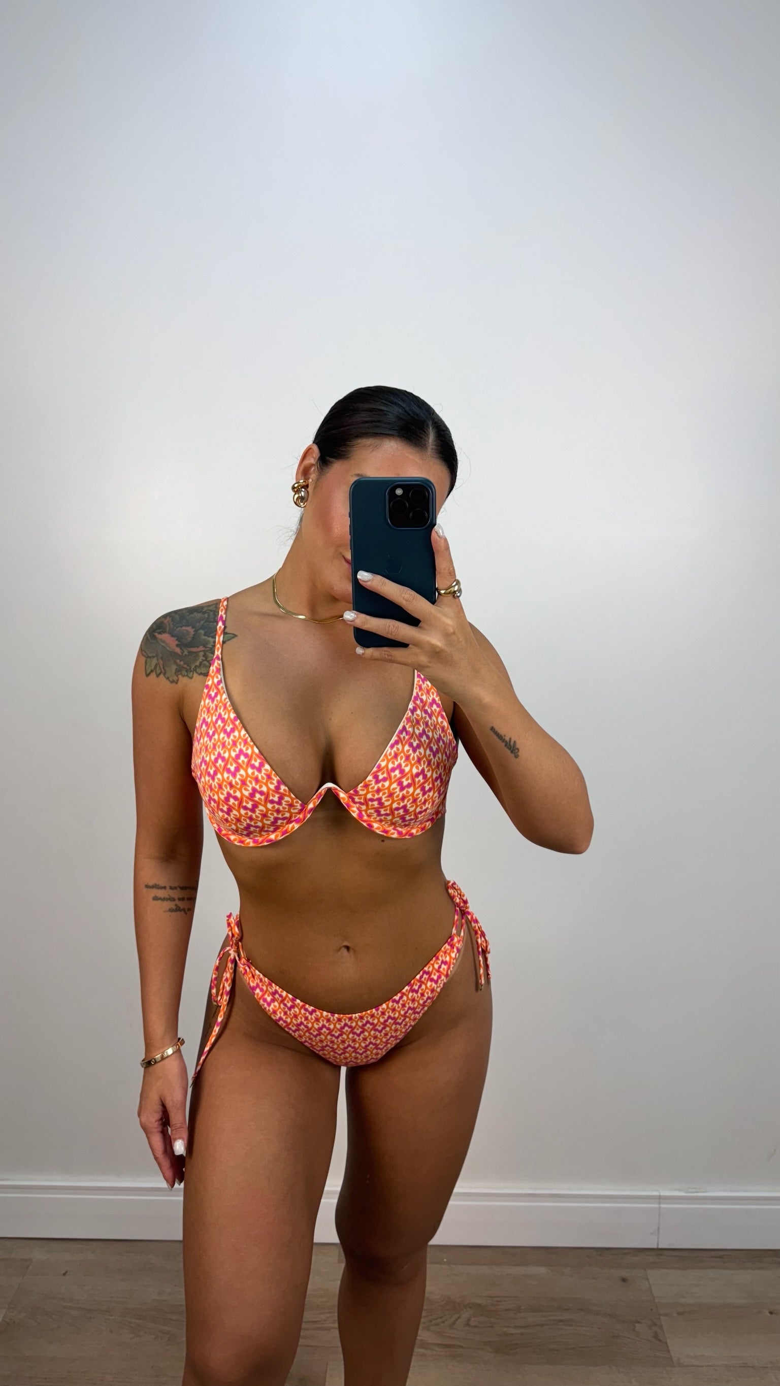 Calcinha Malu Encanto - ESTAMPADO LARANJA | Ref: 1474 - Fina Forma Fitness