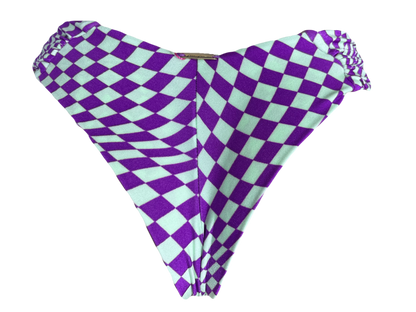 Calcinha Maresia Essência - QUADRICULADO ROXO