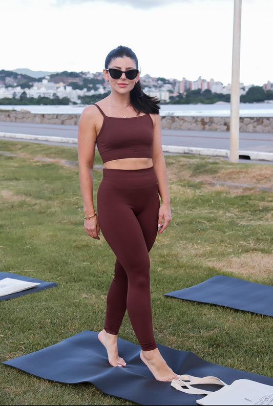 LEGGING SEM COSTURA - MARROM
