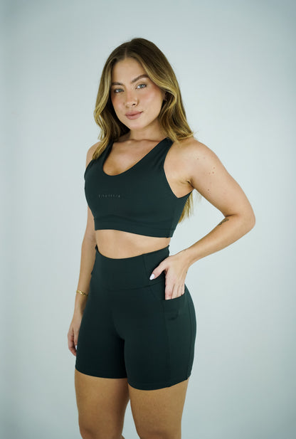 BERMUDA COM BOLSO - CINZA CHUMBO